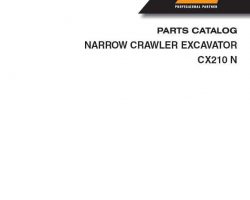 Parts Catalog for Case Excavators model CX210