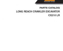 Parts Catalog for Case Excavators model CX210