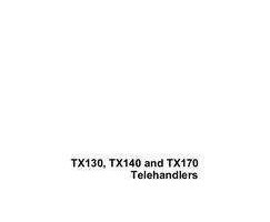 Case Telehandlers model TX130 Operator's Manual