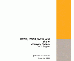 Case Compactors model SV208 Operator's Manual