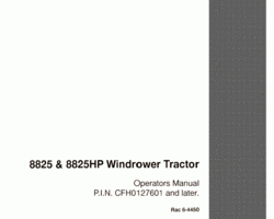 Operator's Manual for Case IH Tractors model 8825HP