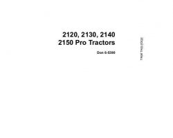 Operator's Manual for Case IH Tractors model 2120