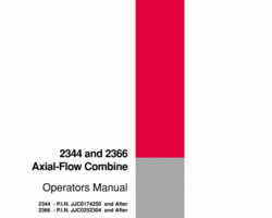 Operator's Manual for Case IH Combine model 2366