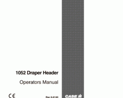 Operator's Manual for Case IH Headers model 1052