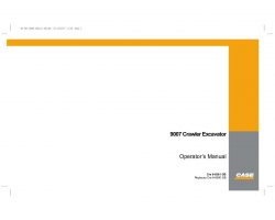 Case Excavators model 9007 Operator's Manual