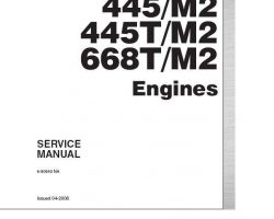 Service Manual for New Holland Engines model 445M2