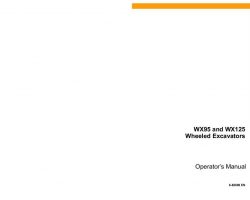 Case Excavators model WX125 Operator's Manual