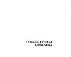 Case Telehandlers model TX130-30 Operator's Manual