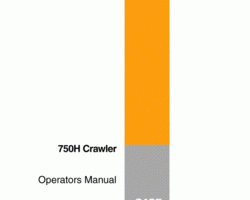 Case Dozers model 750H Operator's Manual