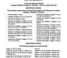 Service Manual for New Holland Tractors model TN70S