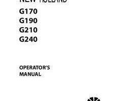 Operator's Manual for New Holland Tractors model G190