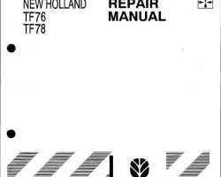 Service Manual for New Holland Combine model TF76