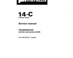 Fiat Allis Dozers model 14-C Service Manual