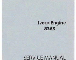 Fiat Allis Engines model 8365 Service Manual
