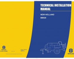 Operator's Manual for New Holland Balers model BB920