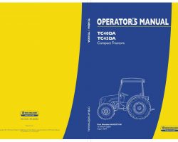 Operator's Manual for New Holland Tractors model TC40DA