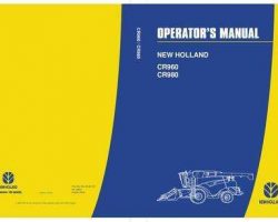 Operator's Manual for New Holland Tractors model CR980
