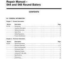 Service Manual for New Holland Balers models 544 548