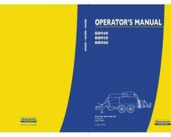 Operator's Manual for New Holland Balers model BB960