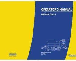 Operator's Manual for New Holland Balers model BR560ACombi