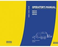 Operator's Manual for New Holland Balers model BB940