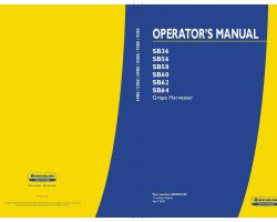 Operator's Manual for New Holland Harvesting equipment model SB60