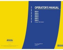 Operator's Manual for New Holland Harvesting equipment model SB36