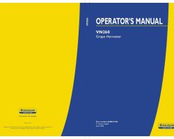 Operator's Manual for New Holland Harvesting equipment model VN260 (Tier 2)