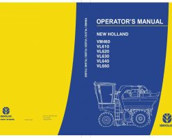 Operator's Manual for New Holland Harvesting equipment model VM460