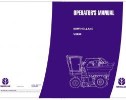 Operator's Manual for New Holland Harvesting equipment model VX680
