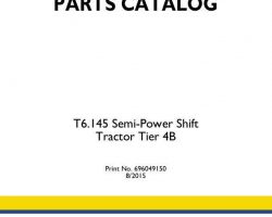 Parts Catalog for New Holland Tractors model T6.145