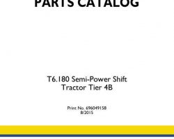 Parts Catalog for New Holland Tractors model T6.180