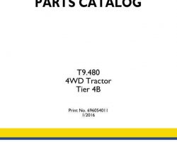 Parts Catalog for New Holland Tractors model T9.480