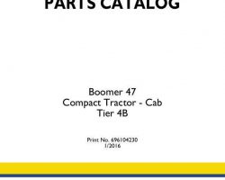 Parts Catalog for New Holland Tractors model Boomer 47
