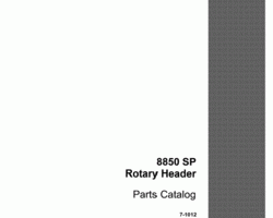 Parts Catalog for Case IH Headers model 8850