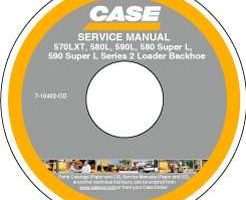 Service Manual on CD for Case Loader backhoes model 580 Super L