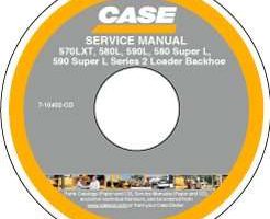 Service Manual on CD for Case Loader backhoes model 570LXT