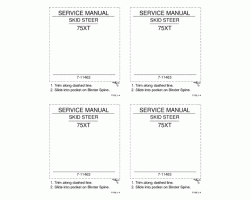 Service Manual for Case IH Skid steers / compact track loaders model 75XT