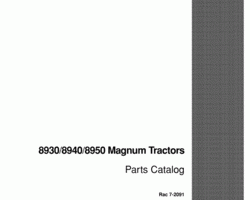 Parts Catalog for Case IH Tractors model Magnum 8940