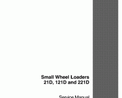 Case Compact wheel loaders model 21D Service Manual