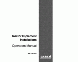 Operator's Manual for Case IH Tractors model 8900