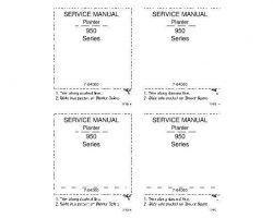 Service Manual for Case IH Planter model 950