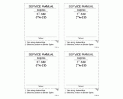 Service Manual for Case IH Engines model 6-830