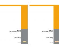 Parts Catalog for Case Excavators model WX120