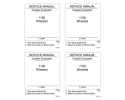 Case Excavators model 1188 Service Manual