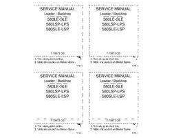 Case Loader backhoes model 580SLE Service Manual