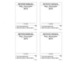 Service Manual for Case IH Balers model 8575