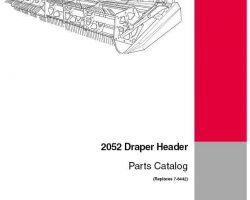 Parts Catalog for Case IH Headers model 2052