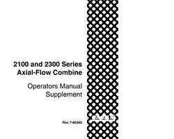 Operator's Manual for Case IH Combine model 2100