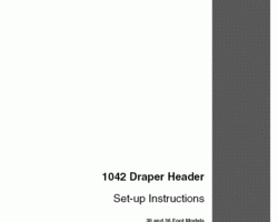 Operator's Manual for Case IH Headers model 1042